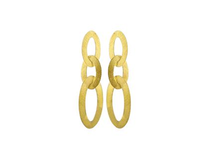 Maria Rzewuska KRK Ohrhänger Silber goldfarben 85mm – Ohrschmuck Ohrstecker aus 925 Silber.