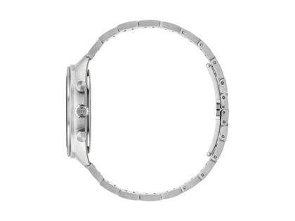 Gucci Interlocking Chronograph Quarz Edelstahl 41mm grünes Zifferblatt Metallband YA142318 – Herrenuhren Chronograph aus Edelstahl und Keramik. Das Gehäuse ist rund und silber. Das Edelstahlarmband ist silber. Das Zifferblatt ist ein Index in grün. – Ansicht 3
