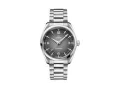 Omega Seamaster Railmaster Automatik Edelstahl 38mm graues Zifferblatt Metallband – Herrenuhren Uhr ohne Datum aus Edelstahl. Das Gehäuse ist rund und silber. Das Edelstahlarmband ist silber. Das Zifferblatt ist arabisch Index und grau.
