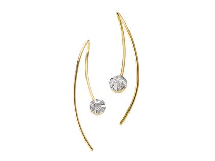 Schmuckwerk Alpen Ohrhänger Gelbgold 6mm mit Brillanten 0,050ct – Ohrschmuck Ohrhänger in gelb und aus 750 Gelbgold und rhodiniert.