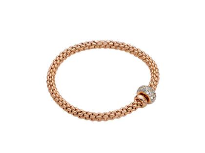 Fope Solo Flex'It Armband Roségold mit Brillanten 1,14ct M flexibel – Armschmuck Armband aus 750 Rotgold.