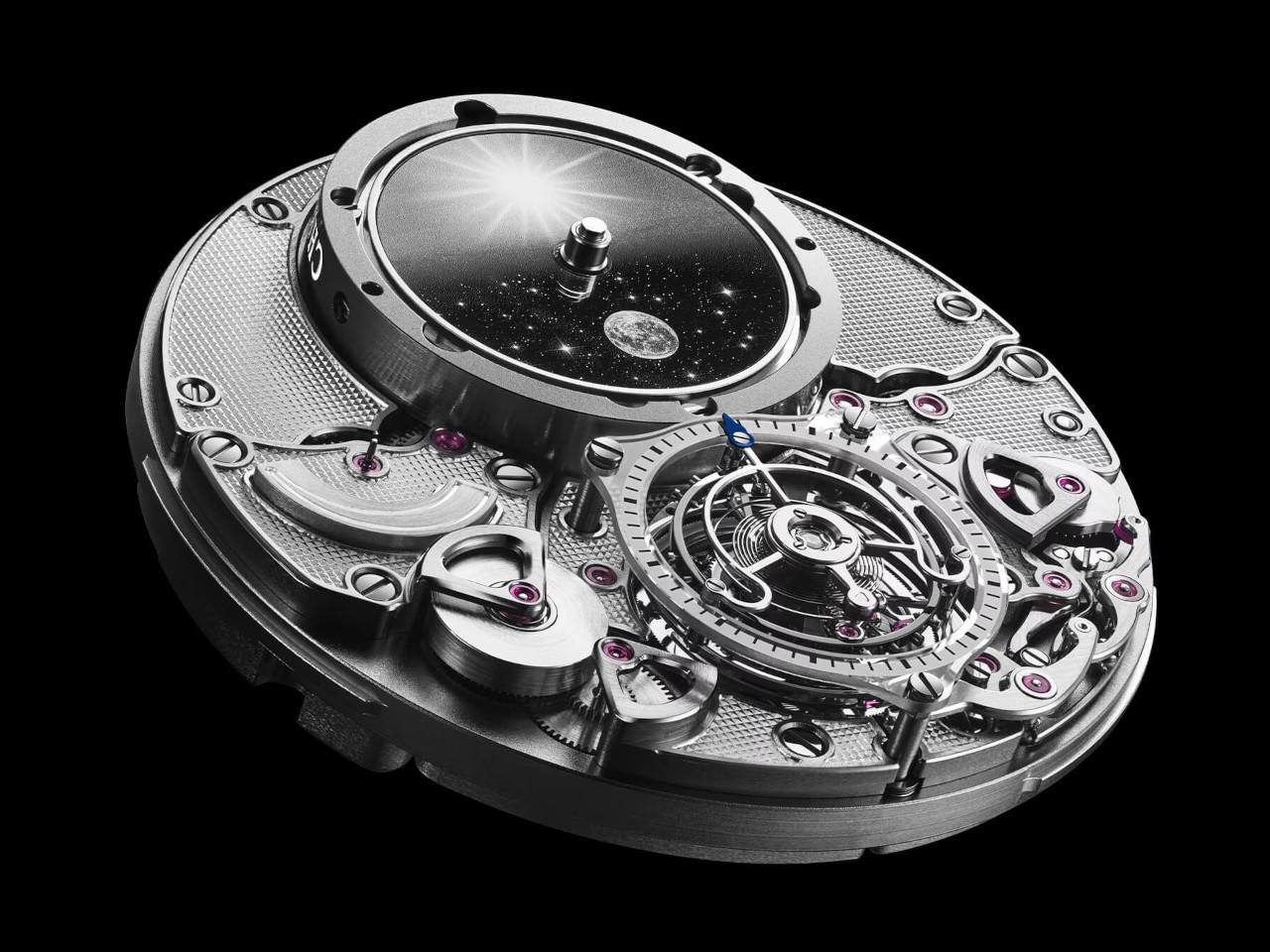 Glashütte Original Senator Chronometer Tourbillon Handaufzug Platin 42mm anthrazitfarbenes Zifferblatt blaues Lederband Limitierte Edition – Herrenuhren Uhr ohne Datum aus 950 Platin. Das Gehäuse ist rund und silber. Das Lederarmband Kroko / Alligator ist blau. Das Zifferblatt ist ein Index in grau. – Ansicht 4