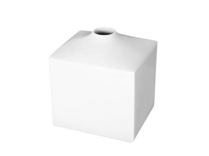 Meissen Vase Cosmopolitan rechteckig 13cm weiß – Porzellanwaren Porzellanvase in weiß und aus Porzellan und vergoldet.
