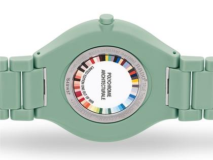 Rado True Thinline Les Couleurs Le Corbusier Quarz Keramik Greyed English Green 32041 – Damenuhren Uhr ohne Datum aus Keramik und Titan. Das Gehäuse ist rund und grün. Das Keramikarmband ist grün. Das Zifferblatt ist ein Index in grün. – Ansicht 2