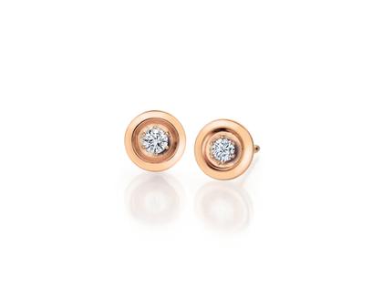 Jörg Heinz Swing Pure Ohrstecker Roségold mit Brillanten 0,160ct – Ohrschmuck Ohrstecker in roségold und aus 750 Rotgold.