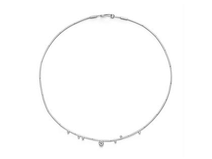 Henrich & Denzel Tau Collier Platin 42cm mit Brillanten 0,410ct – Halsschmuck Collier in silber und aus 950 Platin.