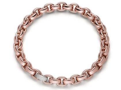 IsabelleFa ChaCha Collier Rougeroyal 14mm Pavé – Halsschmuck Collier aus 750 Gelbgold.