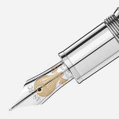 Montblanc Around the World in 80 Days Solitaire LeGrand Füllfederhalter blau – Schreibgeräte Füllfederhalter aus 750 Weißgold, Edelharz und und platiniert. – Ansicht 2