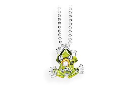 Drachenfels Design Froschkönig Anhänger Wiesen Frog – Anhänger Anhänger mit Besatz aus 925 Silber.
