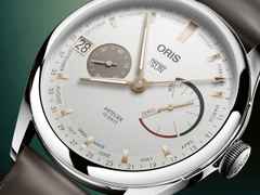 Oris Artelier Calibre 113 Handaufzug Edelstahl 43mm weißes Zifferblatt braunes Lederband – Herrenuhren Uhr mit Kalender aus Edelstahl und Leder. Das Gehäuse ist rund und silber. Das Lederarmband ist braun. Das Zifferblatt ist ein Index in weiß. – Ansicht 2