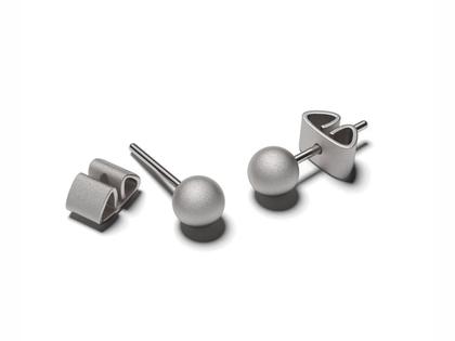 Niessing Now Ohrstecker Galaxy Lava 5,0 mm mattiert – Ohrschmuck Ohrstecker aus Silber-Gold Legierung - 90 S.