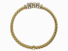 Fope Panorama Armband  mit 9 Ronden  Gelbgold mit Brillanten – Armschmuck Armband aus 750 Gelbgold. – Ansicht 2