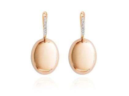 Nanis Sunset "Ciliegine" Ohrhänger groß Roségold mit Brillanten 0,160 ct – Ohrschmuck Ohrhänger in roségold und aus 750 Rotgold.