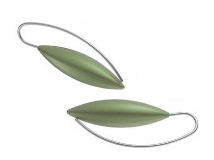 Apero Tulpe Ohrhänger Grün Edelstahl Aluminium – Ohrschmuck Ohrhänger .