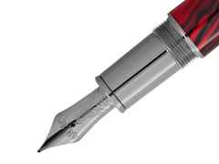 Montblanc Writers Edition                      2026: Hommage to Bram Stoker Limited Edition Füllfederhalter M – Schreibgeräte Füllfederhalter in rot und aus Edelharz, Metall, rhodiniert und Ruthenium. – Ansicht 2