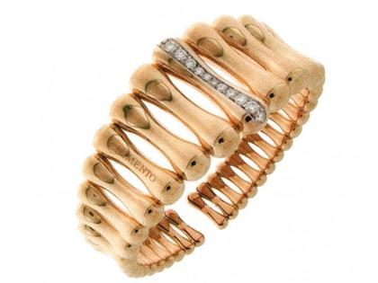 Chimento Bamboo Over Armreif Roségold mittel mit Brillanten 0,694ct – Armschmuck Armreif aus 750 Rotgold, 750 Weißgold und und .