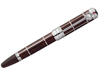 Montblanc Writers Edition                 2021: Limited Edition Sir Arthur Conan Doyle Rollerball 1902 – Schreibgeräte Rollerball in braun und aus 750 Gelbgold, Edelharz und Ruthenium. – Ansicht 2