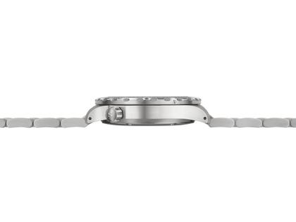 Sinn Spezialuhren U15 Taucheruhr Limited Edition Automatik Edelstahl 41mm blau-grünes Zifferblatt Metallband – Herrenuhren Uhr mit Datum aus Edelstahl. Das Gehäuse ist rund und grau. Das Edelstahlarmband ist grau. Das Zifferblatt ist ein Index in blau. – Ansicht 2