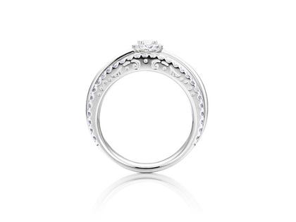 Capolavoro Magnifico Ring breit Weißgold mit Brillantrosette – Ringe Ring mit Besatz aus 750 Weißgold. – Ansicht 2