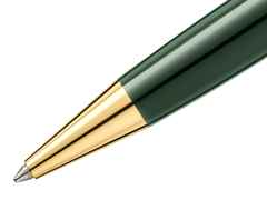 Montblanc The Origin Collection Doué Classique Kugelschreiber dunkelgrünes Edelharz vergoldet – Schreibgeräte Kugelschreiber in grün und aus Edelharz und vergoldet. – Ansicht 2