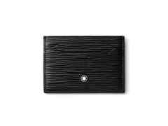 Montblanc Meisterstück 4810 Kartenetui 5 cc Leder Schwarz – Lederwaren Leder Visitenkartenetui in schwarz und aus Leder.