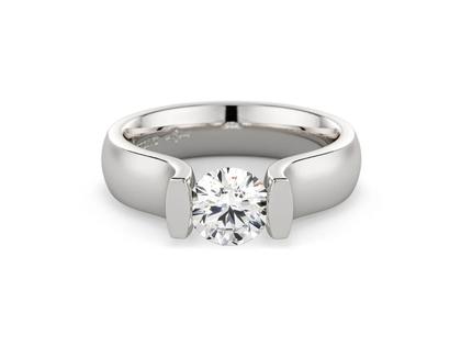 Niessing Spannring Lucia Platinum 1,00ct – Ringe Ring mit Besatz aus 950 Platin.