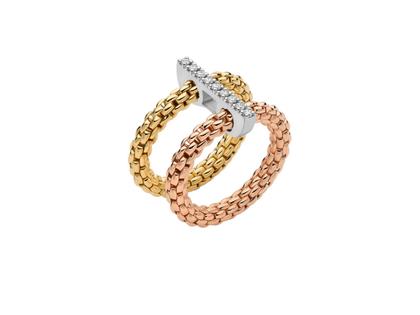 Fope Prima Ring Gelbgold Roségold und Weißgold mit Brillanten – Ringe Ring mit Besatz aus 750 Gelbgold, 750 Rotgold, 750 Weißgold und und .