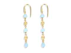 Nanis Dancing in the Rain Azure Ohrhänger Gelbgold Milky Aquamarin – Ohrschmuck Ohrhänger aus 750 Gelbgold. – Ansicht 2
