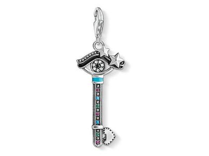 Thomas Sabo Charm-Anhänger Schlüssel zum Herzen 1666 – Anhänger Anhänger mit Besatz aus 925 Silber.