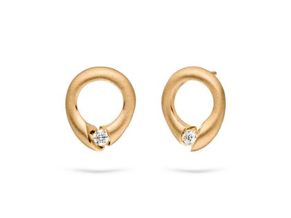 Schaffrath Calla O1 Ohrstecker  Gelbgold mit Brillanten 0,20 – Ohrschmuck Ohrstecker aus 750 Gelbgold.
