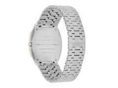 Gucci 25H Quarz Edelstahl 38mm goldenes Zifferblatt Metallband YA163405 – Damenuhren Uhr ohne Datum aus 750 Gelbgold, Edelstahl und vergoldet. Das Gehäuse ist rund und silber-gelbgold. Das Edelstahlarmband ist silber. Das Zifferblatt ist ein Index in gelbgold. – Ansicht 2