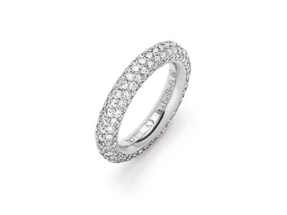 IsabelleFa Rotonde Ring Platin 4,5mm mit Pavé Besatz 2,43ct – Ringe Ring aus 950 Platin.