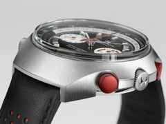 Hamilton Chrono-Matic 50 Limited Edition schwarzes Lederband – Herrenuhren Chronograph aus Edelstahl und Leder. Das Gehäuse ist rund und silber. Das Lederarmband ist schwarz. Das Zifferblatt ist ein Index in schwarz. – Ansicht 7