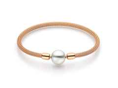 Jörg Heinz Flex-Armband Strumpfgeflecht Rotgold 16cm mit Silikonkern für Wechselschließe – Armschmuck Armband in roségold und aus 750 Rotgold und Kunststoff. – Ansicht 2