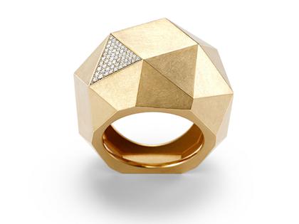 Niessing Kristallit Damenring Pavée Classic Yellow – Ringe Ring aus 750 Gelbgold.