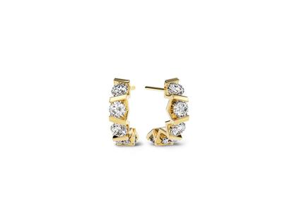 Niessing Vivida Creolen Classic Yellow 3,5mm mit Brillanten 1,60ct – Ohrschmuck Ohrstecker aus 750 Gelbgold.