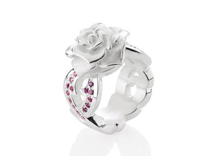 Drachenfels Design Rose of Antoine Rosenring – Ringe Ring mit Besatz aus 925 Silber.