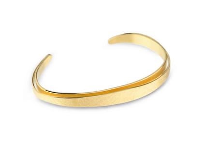 Ernstes Design Armreif Edelstahl Gelbgold-PVD – Armschmuck Armreif aus Edelstahl, PVD beschichtet und und .