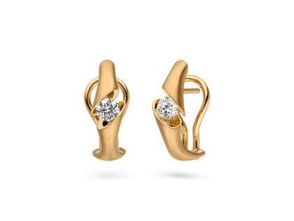 Schaffrath Calla Ohrstecker mit Clip Gelbgold mit Brillanten 0,40 – Ohrschmuck Ohrstecker aus 750 Gelbgold.