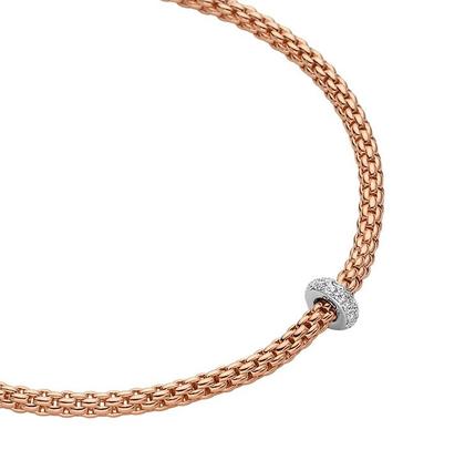 Fope Prima Collier  Roségold – Halsschmuck Collier aus 750 Rotgold, 750 Weißgold und und . – Ansicht 2