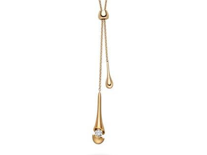 Schaffrath Calla Collier Gelbgold mit Brillanten 0,200ct – Halsschmuck Collier aus 750 Gelbgold.