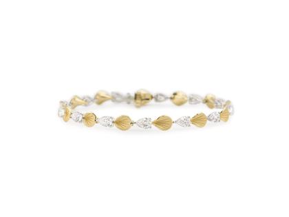 Cammilli Firenze Divina Armreif White Ice und Yellow Sunrise mit Brillanten 3,90ct – Armschmuck Armreif aus 750 Gelbgold, 750 Weißgold und und .