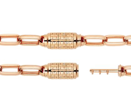 Capolavoro Love Lock 02 Armband Roségold 16,5cm mit Brillanten 0,033ct – Armschmuck Armband aus 750 Rotgold. – Ansicht 3