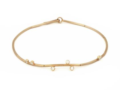 Henrich & Denzel Tau Armband Roségold mit Brillanten – Armschmuck Armband aus 750 Rotgold.