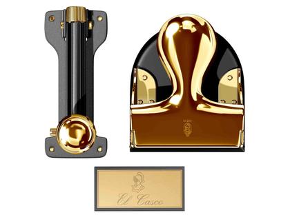 El Casco Geschenkset Locher und Tischhefter schwarz und vergoldet – Büroaccessoires Büroset in schwarz und vergoldet. – Ansicht 2