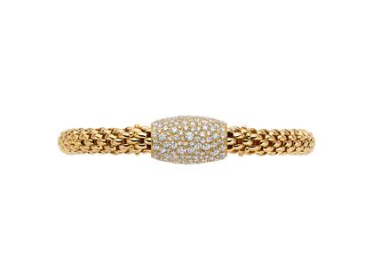 Fope Love Nest Flex'It Armband Gelbgold 1 Schmuckelement Brillanten 3,93ct M flexibel – Armschmuck Armband aus 750 Gelbgold. – Ansicht 3