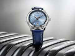 Frederique Constant Classics Vintage Rally Healey Automatik Edelstahl 36mm blaues Zifferblatt blaues Lederband limitiert – Damenuhren Uhr mit Datum aus Edelstahl und Leder. Das Gehäuse ist rund und silber. Das Lederarmband ist blau. Das Zifferblatt ist arabisch Index und blau. – Ansicht 5