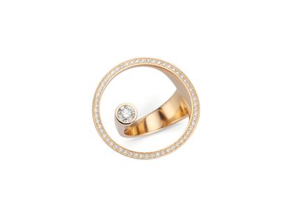 Angela Hübel Schatzinsel Ring Roségold mit Brillanten – Ringe Ring mit Besatz in roségold und aus 750 Rotgold.