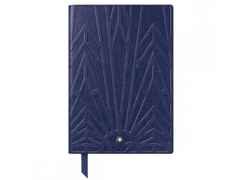 Montblanc The Origin Collection Notizbuch #163 mittelgroß blaues Leder liniert – Lederwaren Leder Notizblock aus Leder.