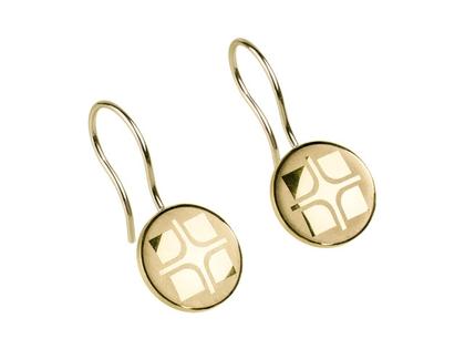 Ernstes Design E324 Ohrhaken – Ohrschmuck Ohrhänger aus Edelstahl und und vergoldet.